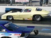CREAM CORVETTE STAGED